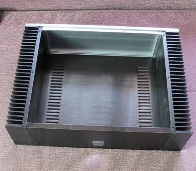 

Vogue 430*120*310mm All Aluminum Amplifier Chassis Box House DIY BZ4312 Enclosure With Cooling Holes Blank Amplifier Case Shell