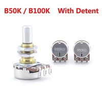 b50kb100k brass bushing solid shaft balance potentiometerpot with center detent for electric bass made in korea dropshipping