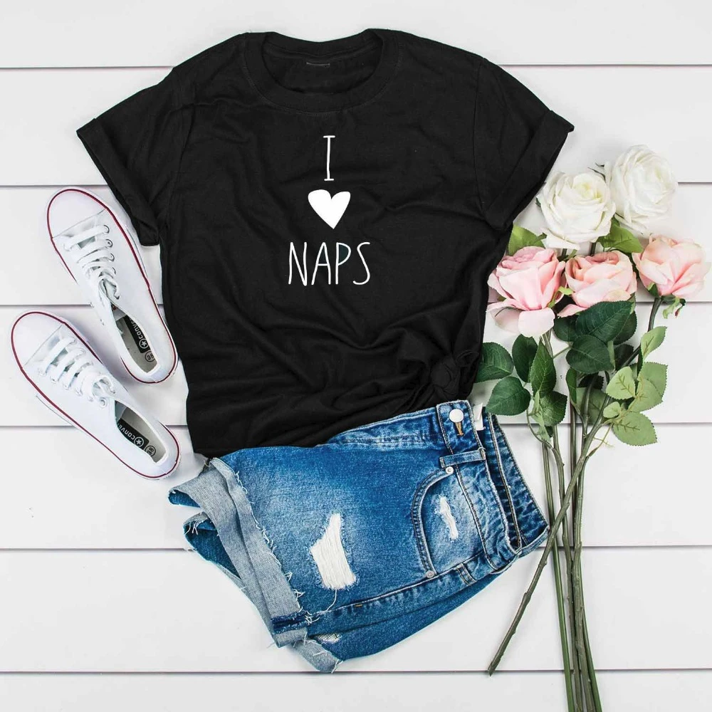 

I Love Naps t Shirt Sleepy Mom Mother Of Naps Love heart graphic 90s women fashion grunge aesthetic simple goth tee tops- K348
