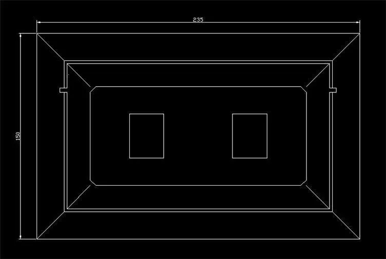 4 шт./лот светодиодный потолочный светильник 50 Вт COB прямоугольный встраиваемый