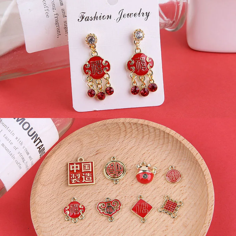 Ювелирные изделия ручной работы сплав капля масла китайский фэнфу слово узел cai