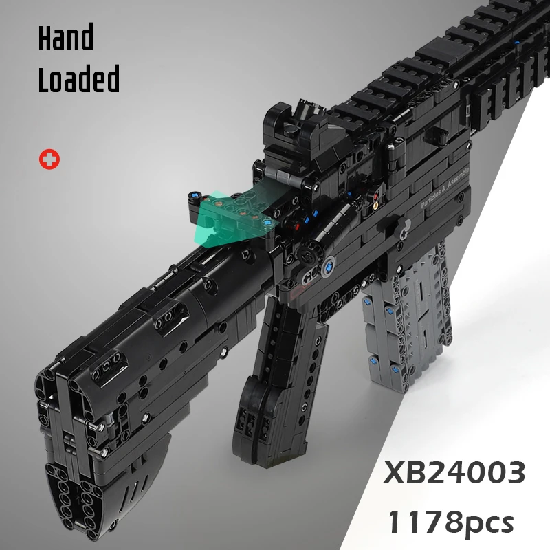 Новинка Xingbao 24003 Игрушечная модель пистолета с высокой имитацией HK 416 D набор