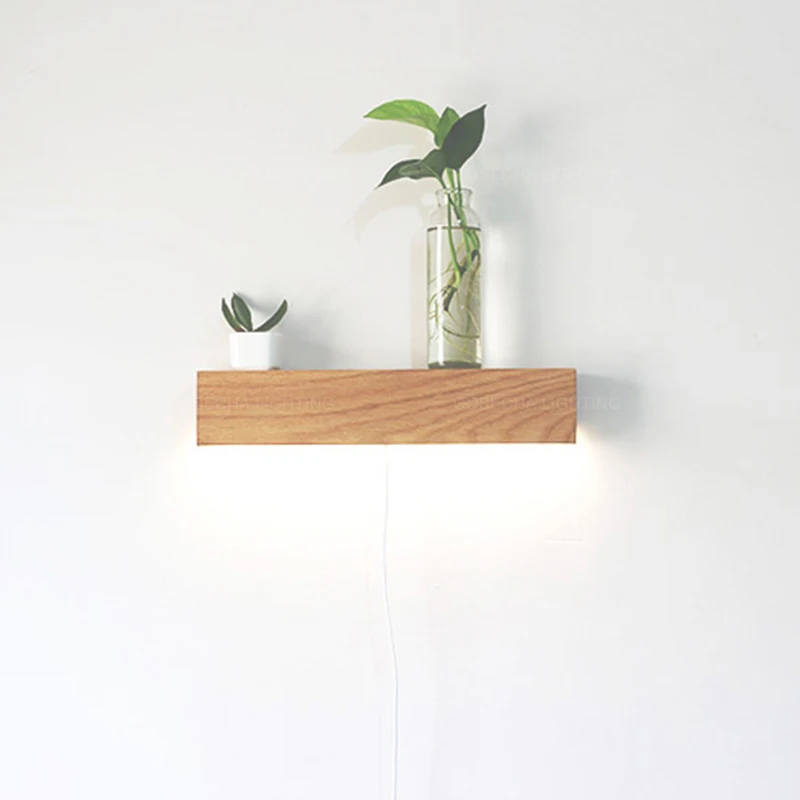 Скандинавские деревянные настенные бра светодиодный настенный светильник для