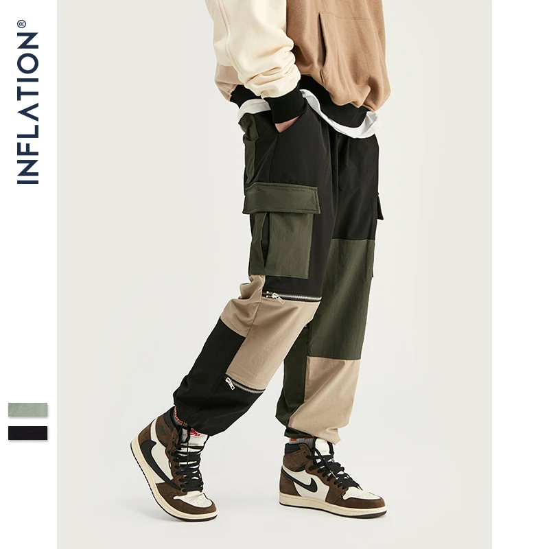 Брюки карго INFLATION в стиле хип хоп уличные брюки для мужчин Осень зима 2020 новые