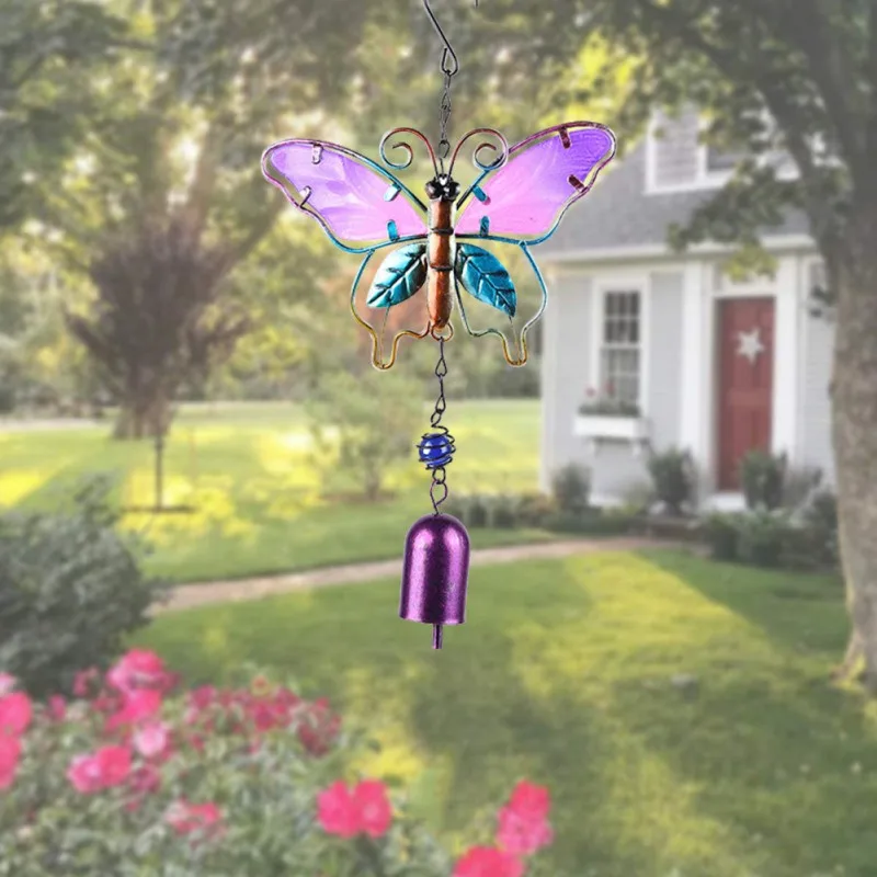 Садовые ветряные колокольчики с птицами для окна балкона уличный Колибри Павлин