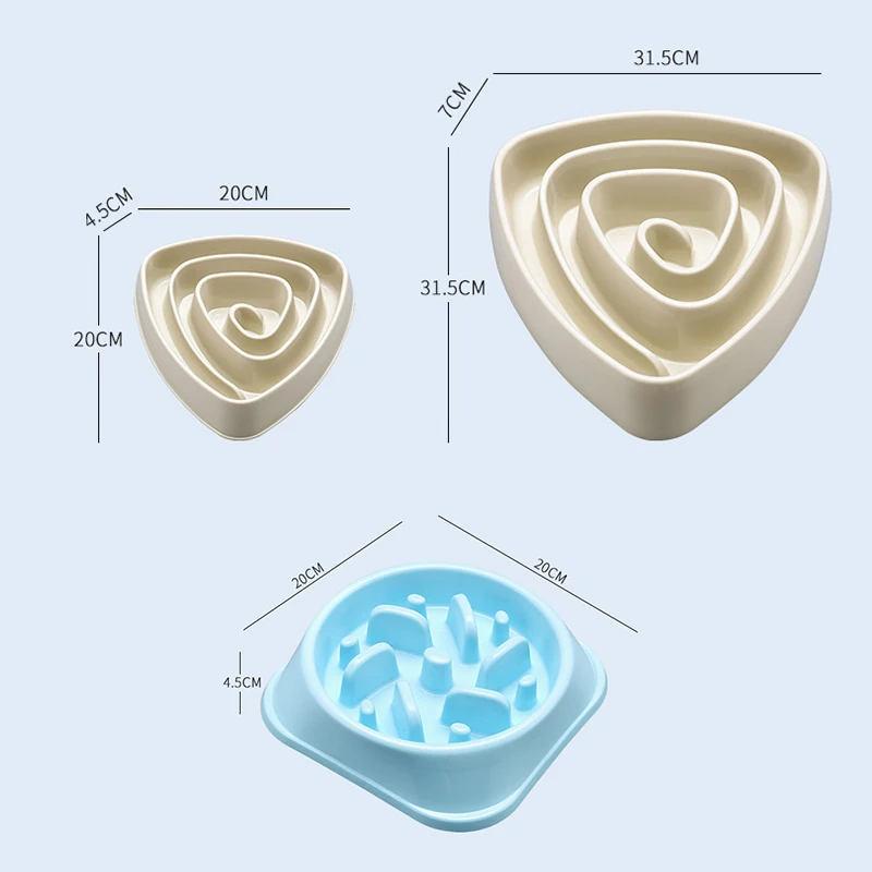 Портативный собака медленно миска для еды складная пластиковая кормушка кошек и