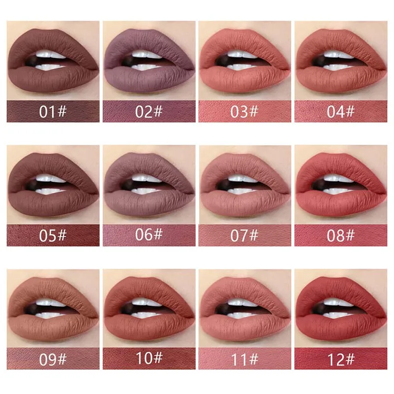Жидкая помада блеск для губ профессиональный макияж матовая губная набор не