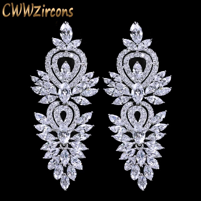 Cwwzircon винтажные Свадебные украшения Аксессуары Великолепные кубические