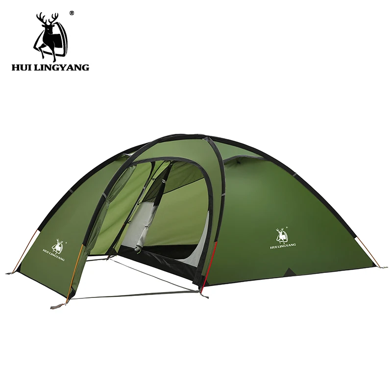 Сверхлегкий двухслойный непромокаемый шатер для 2-3 человек из алюминиевого