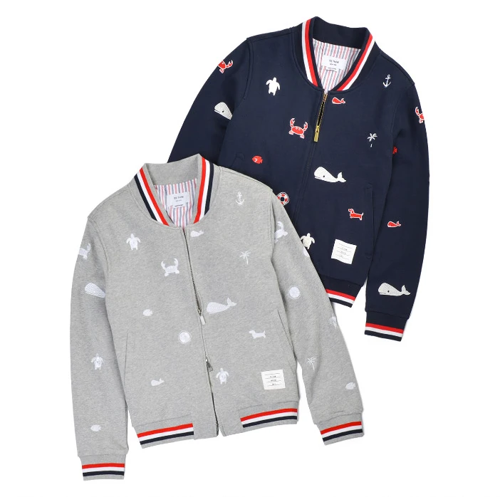 2021 модная брендовая одежда TB THOM в стиле хип-хоп полосатая куртка с вышивкой