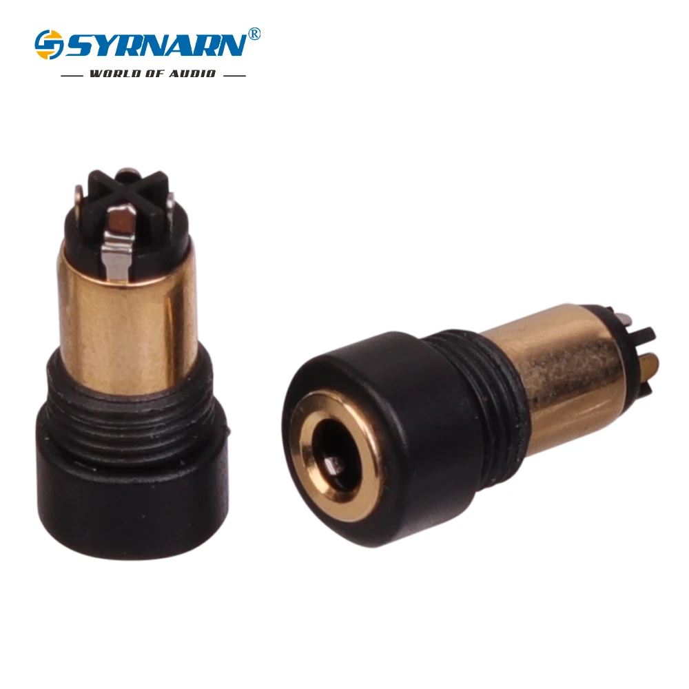 3 5 мм позолоченный женский аудиоразъем для наушников контактный металлический