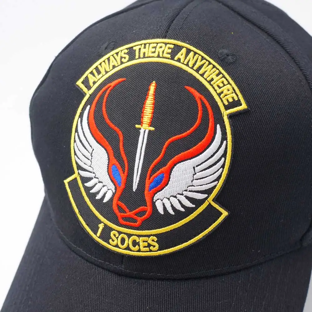 

ALWAYS THERE ANYWHERE 1 SOCES Embroidery Trucker Hat Merrow Border Military Badge Outdoor Sports Baseball Cap