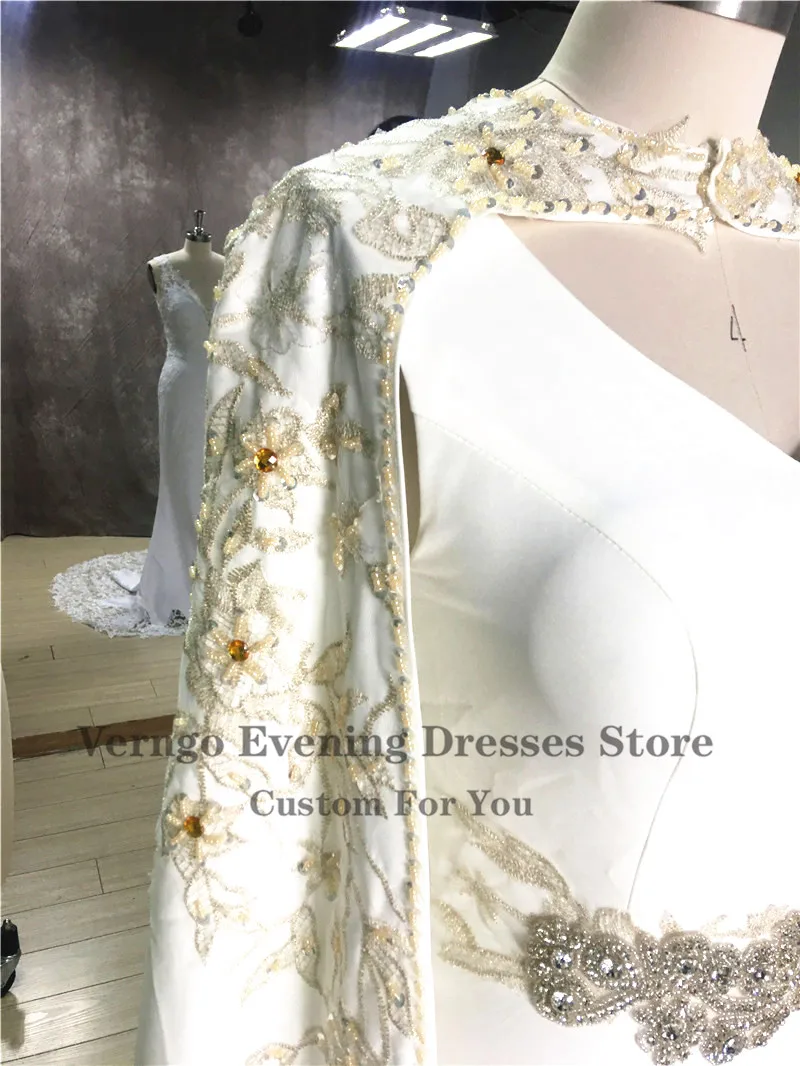 

Verngo Mermaid Muslim Evening Dress Long Moroccan Kaftan Velvet Prom Dresses Arabic Dubai Lace Appliques Robe De Soiree