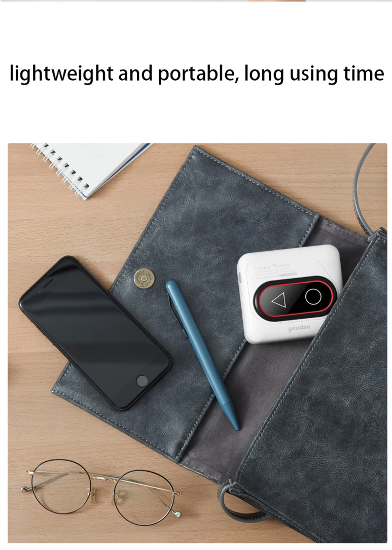 Xiaomi Mijia Youdao G4 карманный портативный принтер термопринтер Bluetooth HD 306 точек/дюйм мини беспроводной термальный фотопринтер