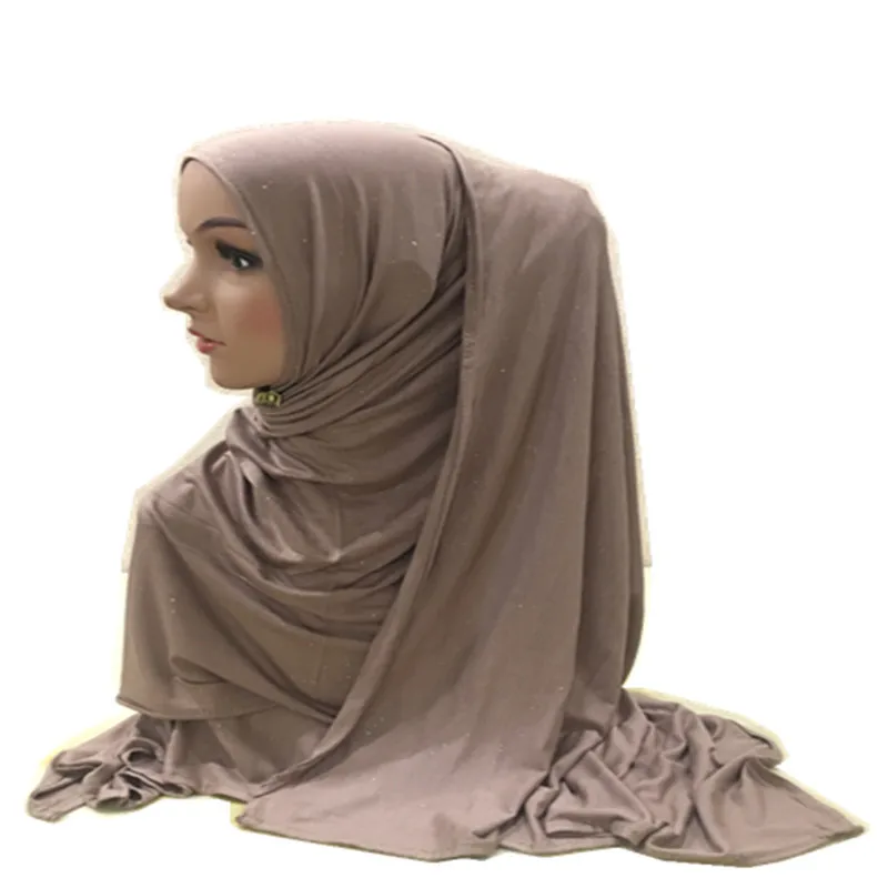 Can Pick Colors Muslim Long Scarf 170*70cm Glitter Jersey | Тематическая одежда и униформа
