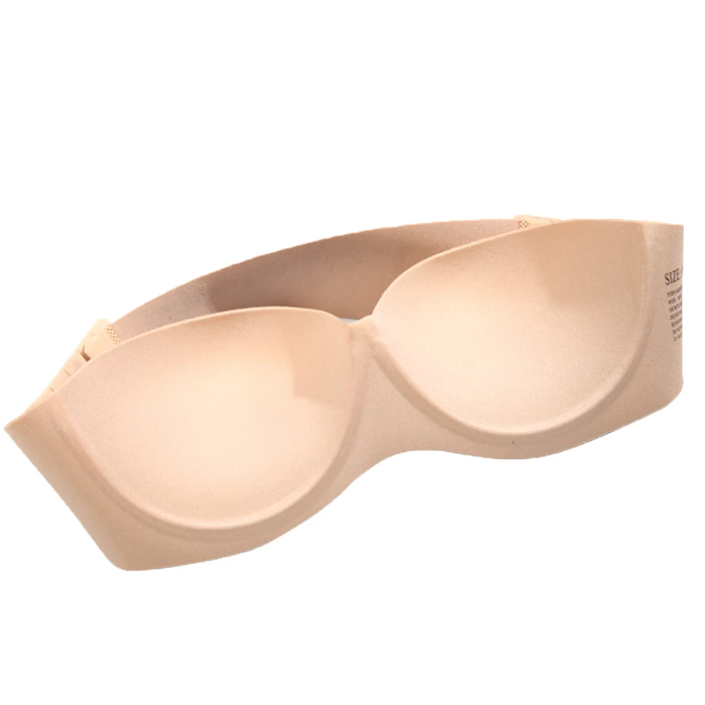 Платье с открытой спиной без бретелек бюстгальтер чашечки расположены рядом пуш