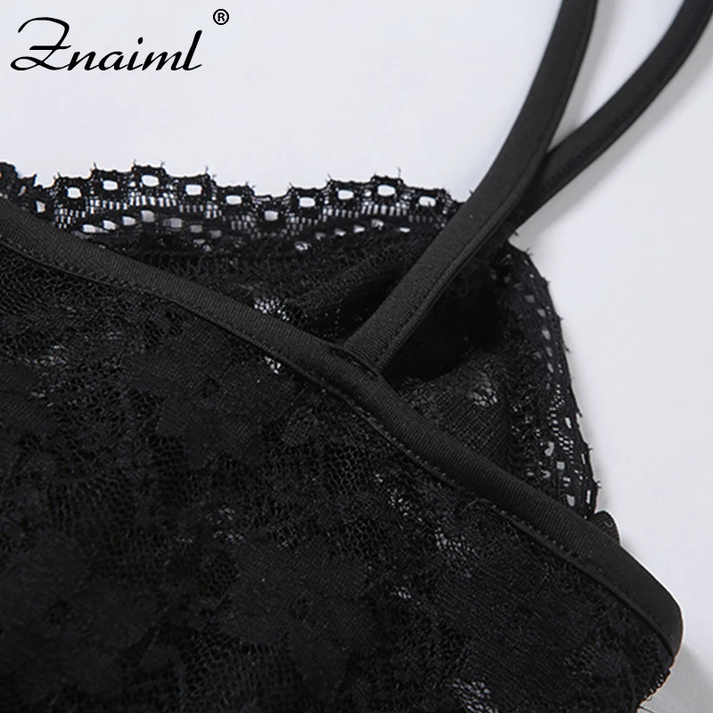 

Znaiml Women Lace Spaghetti Strips Tank Top Camisole Women Chic Rufflers Tank Top Female Fashion Tank Crop Sexy Club Clothes
