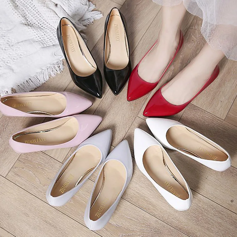 Классические женские модельные туфли лодочки 4 см Сезон весна осень Женские