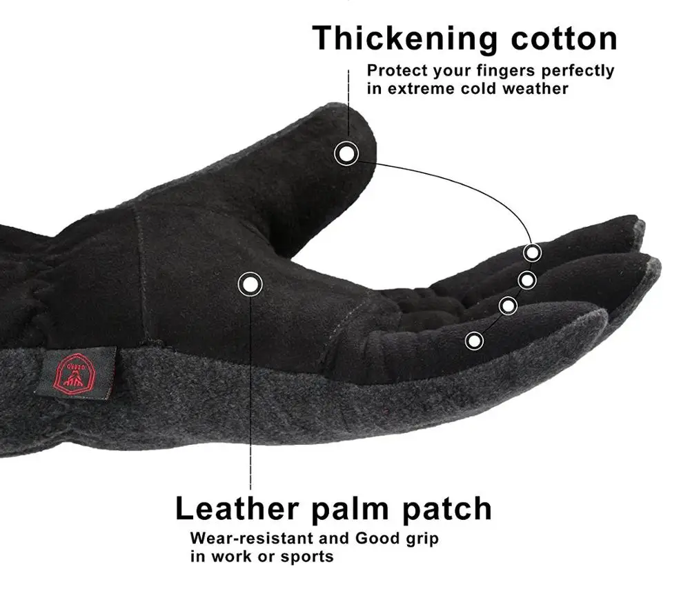 Теплые лыжные перчатки из натуральной оленьей кожи уличные спортивные теплые