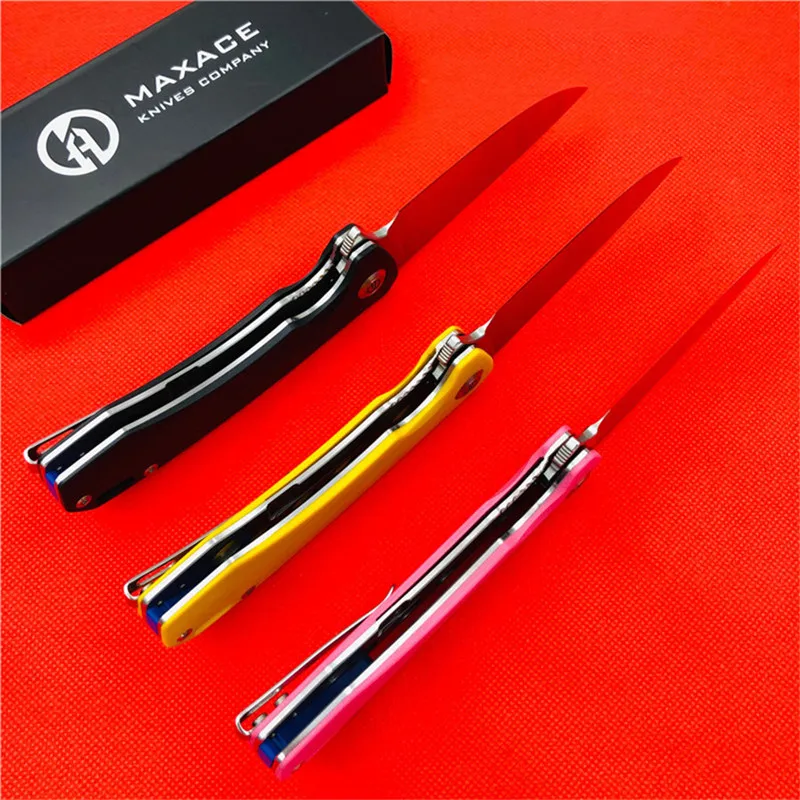 MAXACE balance-s складной нож G10 Ручка 14C27N стальной шлифовальный маленький складной нож открытый кемпинг рыболовный инструмент