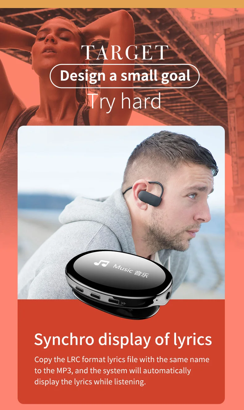 Спортивный mp3 мини зеркальный зажим usb mp3 плеер bluetooth с экраном FM радио flac Металл Портативный hifi mp 3 музыкальный плеер 8 Гб Клип 8g