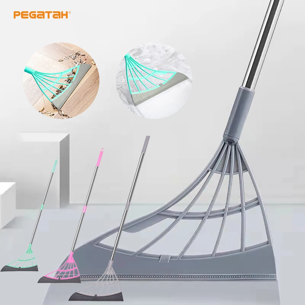 

Adjustable Wiping Sweeper Floor Multifunctional 2-in-1 Squeegee Hair Remover Squeegee For Shower Sweeper Magic Broom