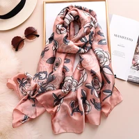koi leaping new summer woman fashion flower print printing long scarf scarves headscarf hot popular mature girl gift