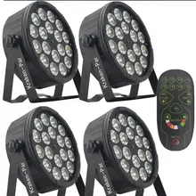 4 шт/Дистанционное PAR 18X12W LED прожектор RGB/диско светильник dmx512