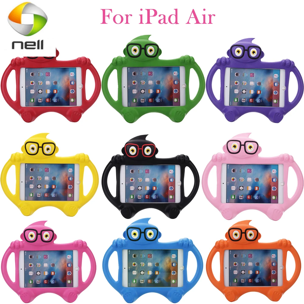 

Детский безопасный силиконовый чехол для iPad Air, универсальный мультяшный милый детский противоударный чехол-подставка для планшета iPad Air ...