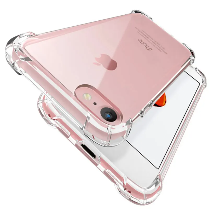 Противоударный чехол для IPhone 11 Pro 12 Mini X s XR XS Max 6 6S 8 Plus 7 прозрачные чехлы телефона