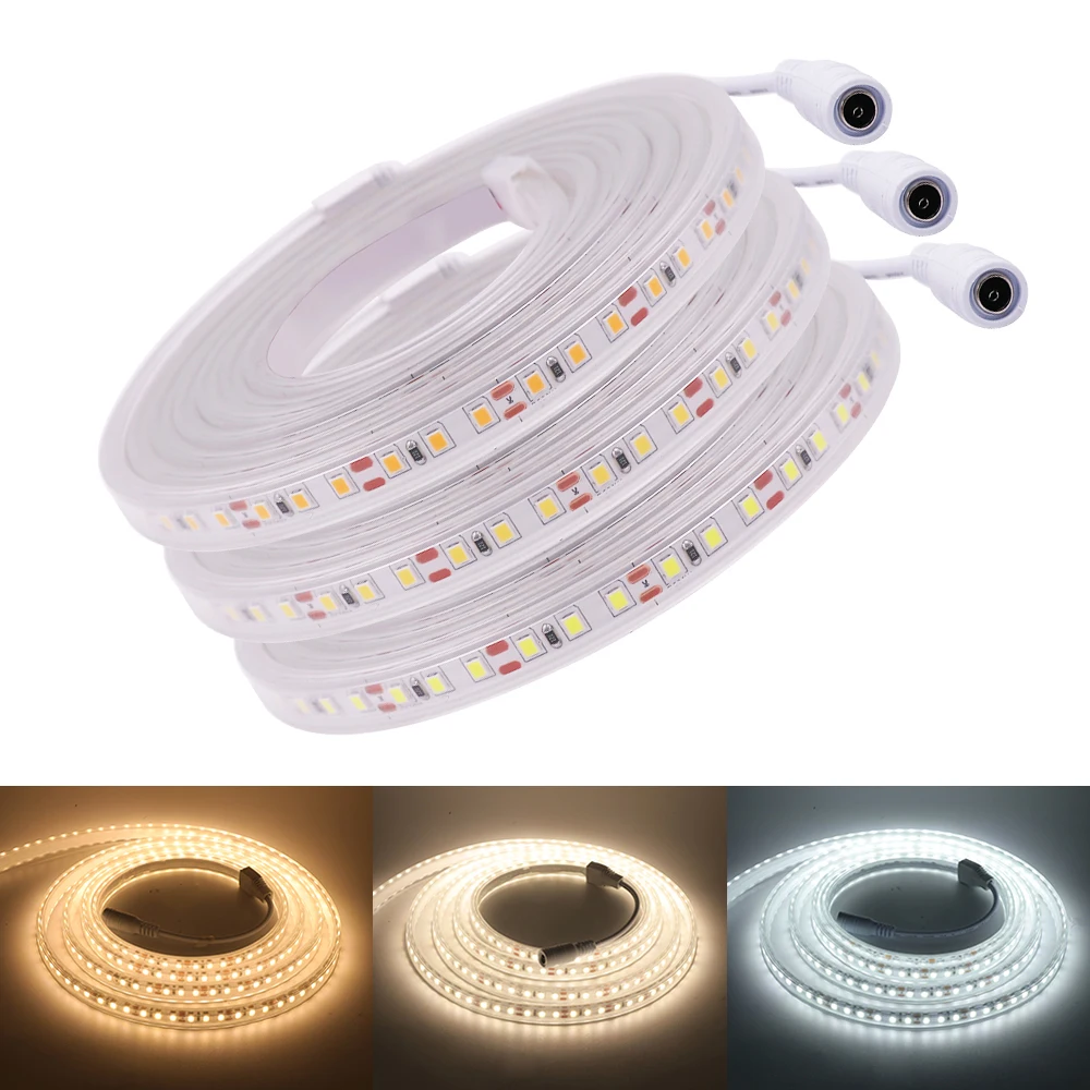 

DC 12V 24V LED Strip Light Warm/Natural/Cold White Outdoor Flexible LED Light Strip SMD 2835 240LEDs Waterproof LED Tape