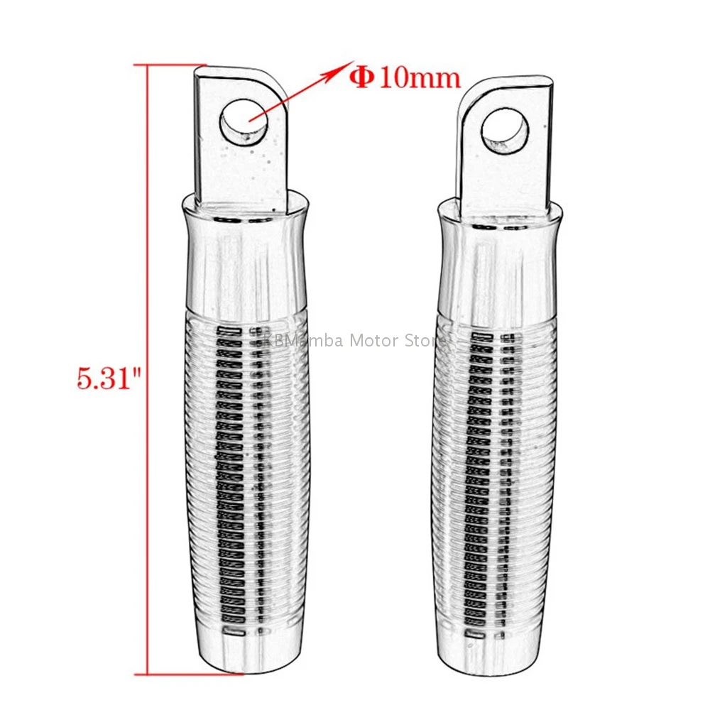 

Motorcycle Aluminum Rough Crafts Footrest FootPeg For Harley Sportster XL1200R 883 48 Copper