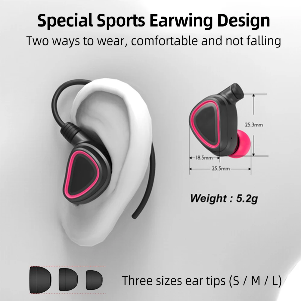 Новые спортивные беспроводные наушники, наушники Bluetooth 4,1, стерео наушники с шумоподавлением и зарядным устройством для бега, Android PC