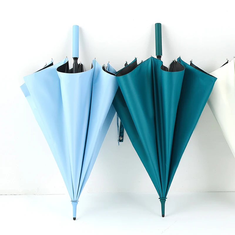 

Креативный большой зонт, роскошный Ветрозащитный Зонт с длинной ручкой для защиты от солнца, однотонный зонт для дома Regenschirm EI50YS