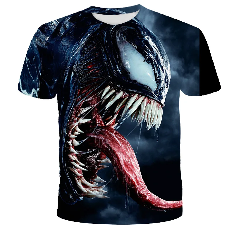 Крутая 3D печать фильм футболка Веном Мужская/Женская Хип Хоп Уличная Футболка