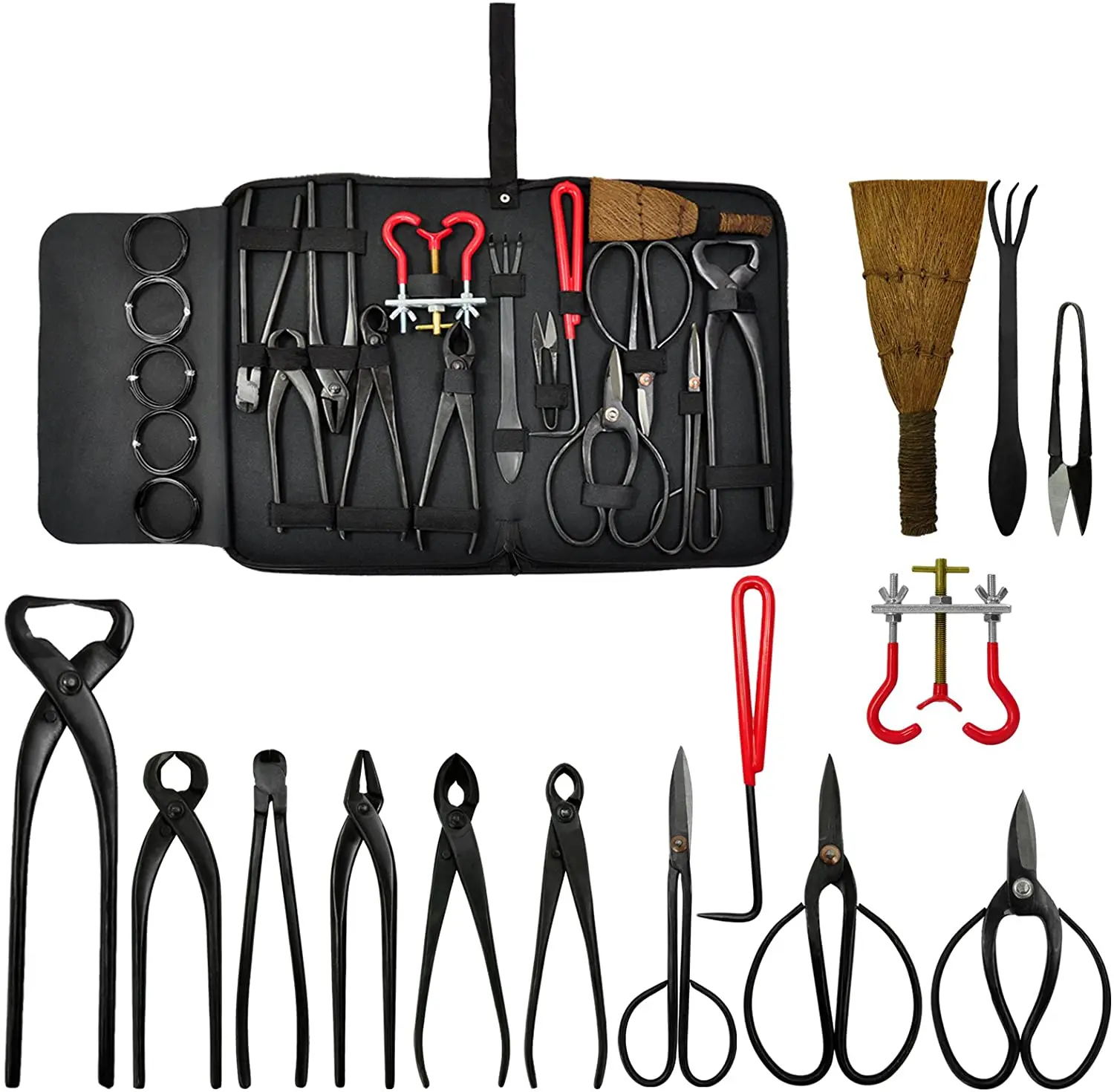 Набор инструментов бонсай из углеродистой стали 14 шт. набор ножниц с нейлоновым