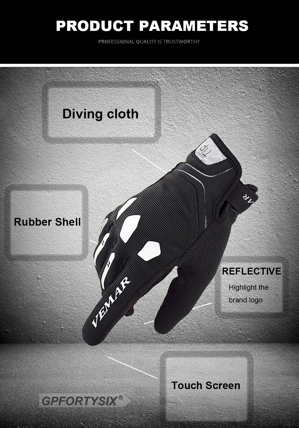 

Summer Breathable Dirt Bike Gloves Full Finger Motorcycle Motorbike Gloves Reflective Bicycle Cycling Glove For Men ATV MTB MX