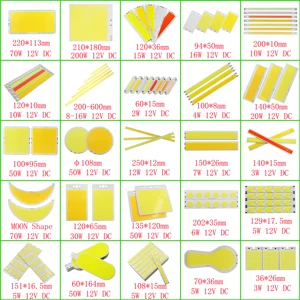 Sumbulbs MIX DC 12 В 2 Вт-200 Вт Светодиодная лампа cob светоизлучающий диод линейный круглый красочный cob для лампы cob Светодиодная лента чип