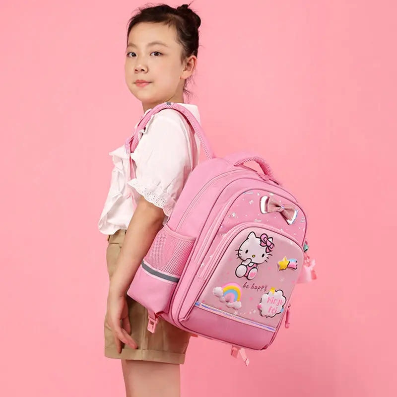 

TAKARA TOMY Cartoon Hello Kitty Lightening Backpack Lightweight Backpack Simple and Comfortable Waterproof Children's School Bag