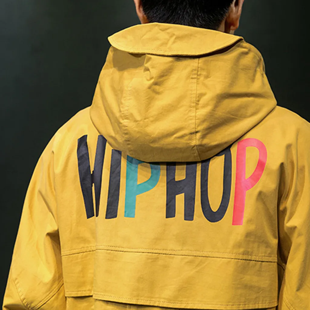 SAGACE/мужская куртка с капюшоном в стиле хип хоп принтом мужские толстовки пальто