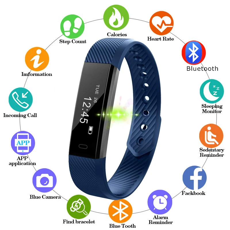 Новый смарт браслет IP67 Водонепроницаемый цифровые часы для мужчин женщин и детей