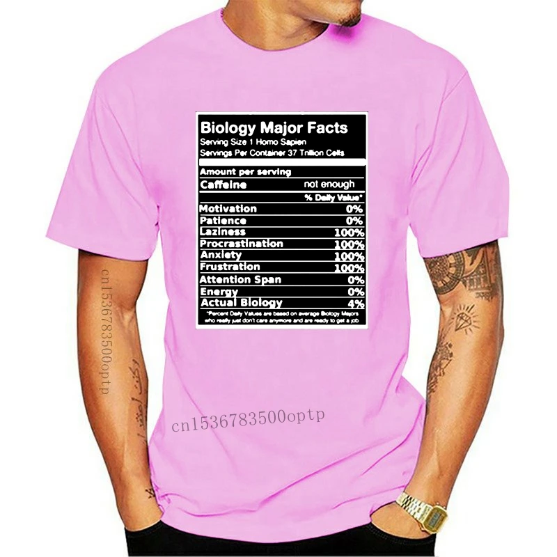 

New Men's Biology Major Facts T Shirt t shirt Designing Short Sleeve S-XXXL Kawaii Graphic Authentic Summer Style Vintage shirt