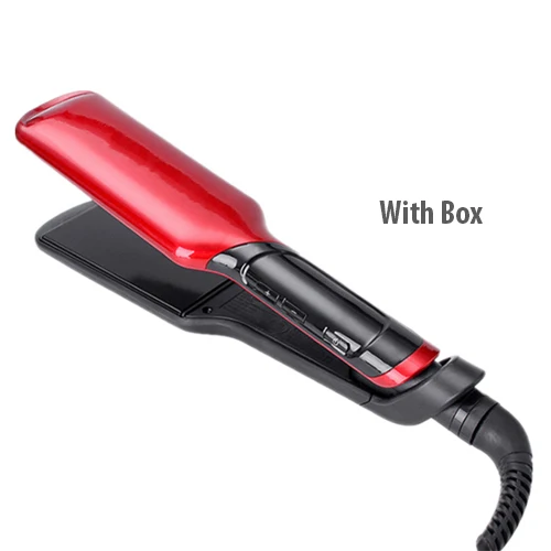 Red With Box Профессиональный Выпрямитель для волос Щипцы для глажки волос утюжок плоский Утюг Пустой щипцы гофрированный стилер для укладки - Цвет: Red With Box