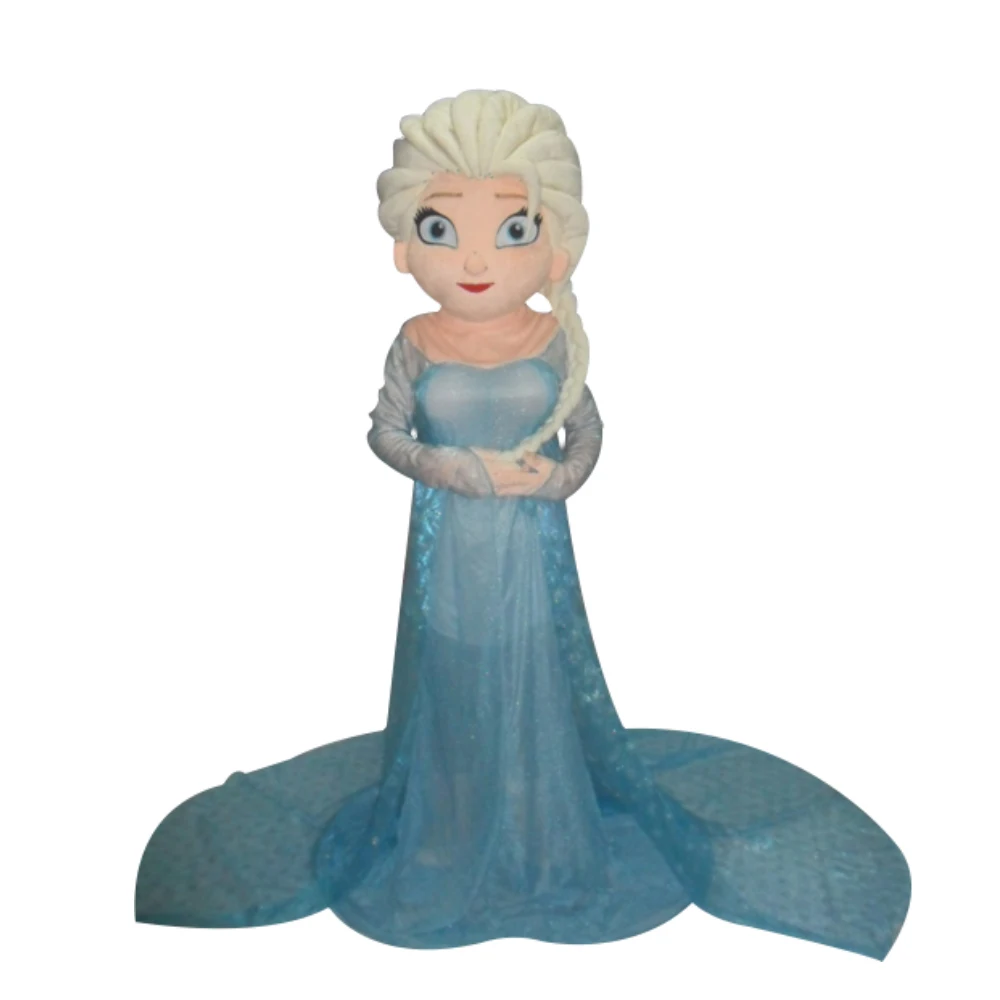 

Hot Cartoon Elsa Mascot Costume Theme Hot Cartoon Character Elsa Princess Dress Halloween Fancy Dress Costume