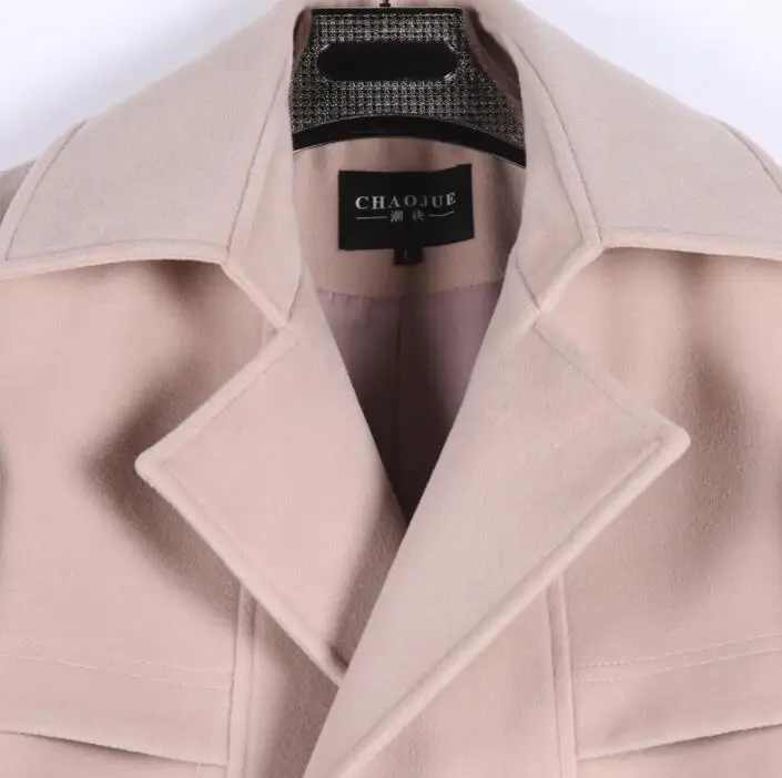 

Thicken warm casual woolen coat men trench coats long sleeves overcoat mens cashmere coat casaco masculino inverno erkek england