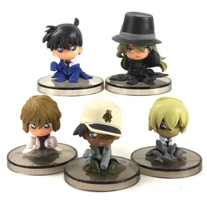 5 шт.компл. 5 см милые Мини-куклы Детектив Конан Джимми Кудо хайбара хатдори хэйдзи Бурбон ПВХ версия Фигурки игрушки