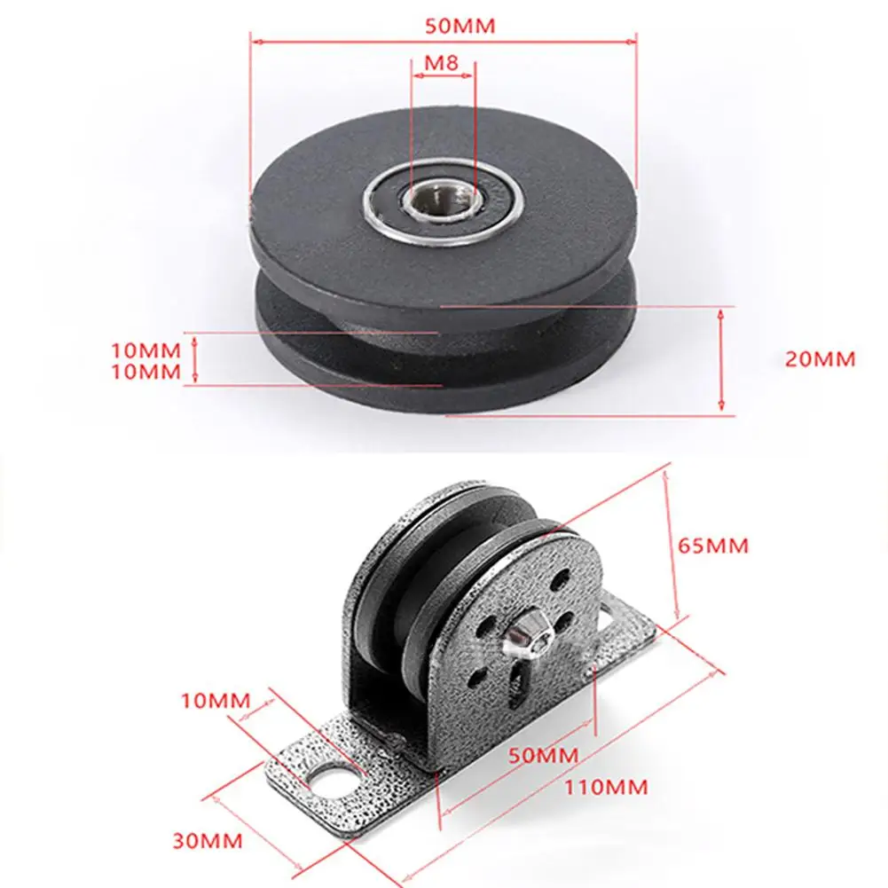 Бесшумный блок с одним шкивом из нержавеющей стали поворотный шнур для подъема