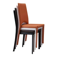 nordic minimalist modern backrest chair home dining chair stackable office chair hotel chair