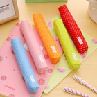 Милый чехол для карандашей карамельных цветов, кавайная Холщовая Сумка в горошек для ручек, канцелярские принадлежности, подарочные принадлежности для девочек, офисные и школьные принадлежности, Canetas