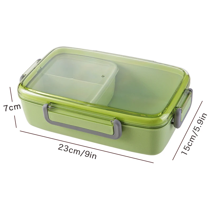 

Microwave Lunch Box with Lid Leak-Proof Independent Lattice Bento Lunch Box for Kids Bento Box Portable Food Container